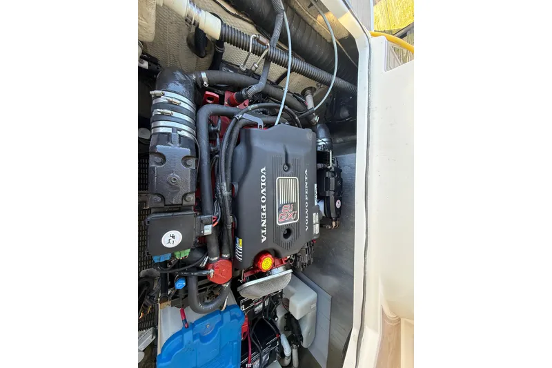 Slide: The Image of Engine compartment of a 2005 Regal Commodore 3560 IO with Volvo Penta motor. - 81