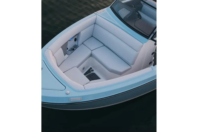Slide: The Image of 2024 Aviara AV28 OB boat with luxurious seating and sleek design. - 3
