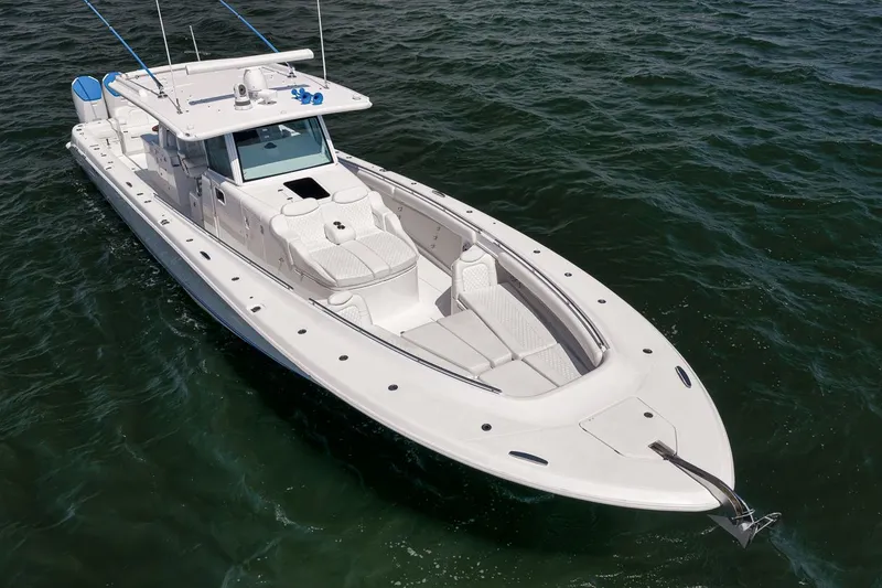 Slide: The Image of 2023 HCB 53 Suenos boat on calm water. - 26