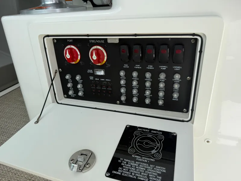 Slide: The Image of Control panel of 2016 Boston Whaler 285 Conquest. - 23