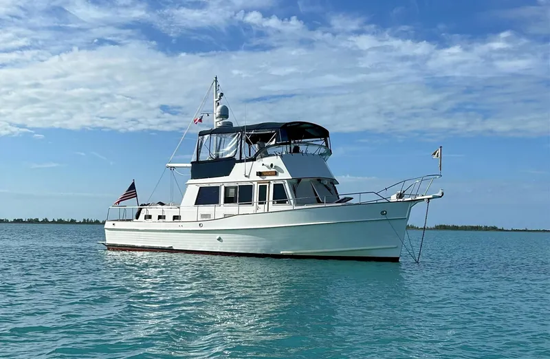 The Image of 2003 Grand Banks 42 Classic yacht on calm waters. - 0