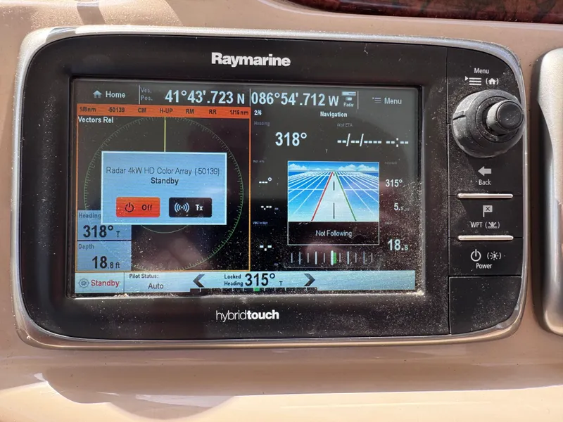 Slide: The Image of Raymarine navigation system on Sea Ray 38 Sundancer 1999. - 3