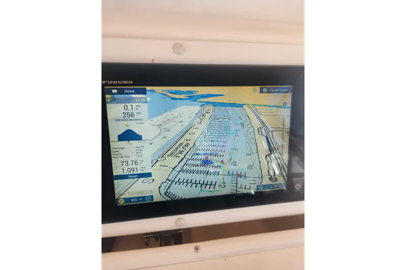 Slide: The Image of Navigation display on a 2009 Grady-White Express 330 boat, showing San Diego map. - 21
