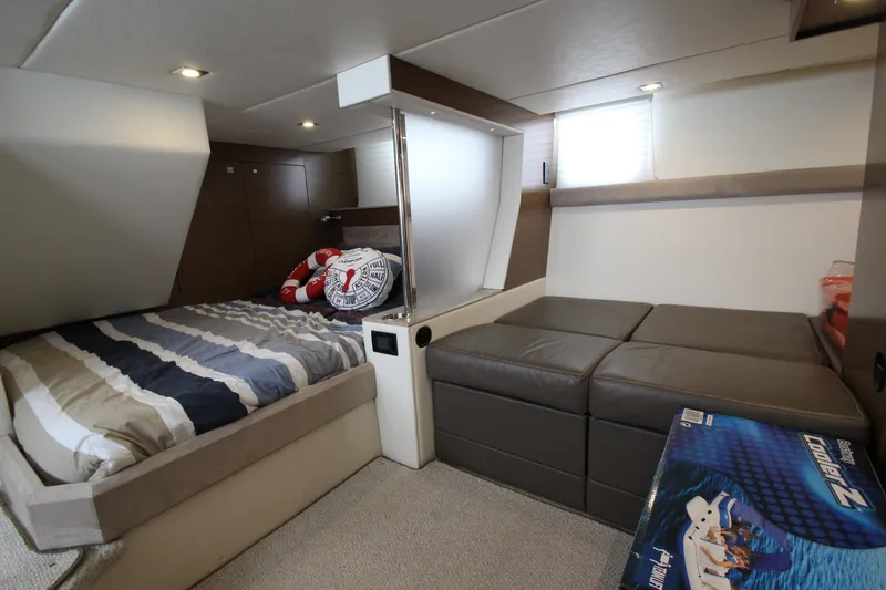 Slide: The Image of Luxurious interior cabin of 2014 Cruisers Yachts 45 Cantius with modern furnishings. - 58