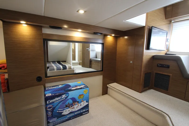 Slide: The Image of Luxurious interior of 2014 Cruisers Yachts 45 Cantius with modern amenities and cozy design. - 64