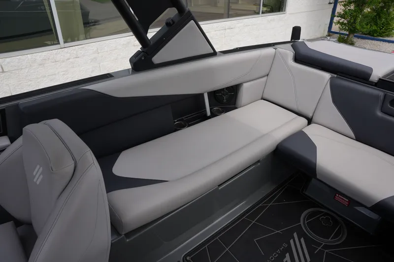 Slide: The Image of Interior of ATX 24 Type-S boat, gray and black upholstery. - 26