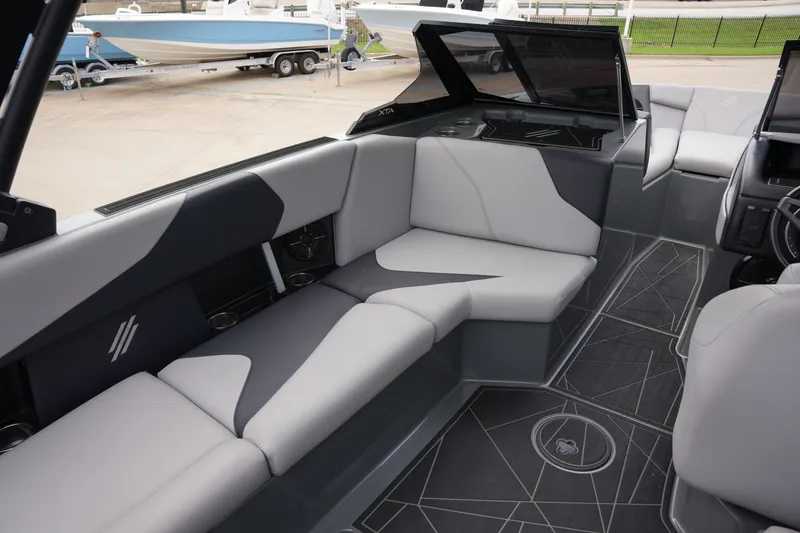 Slide: The Image of Interior of ATX 24 Type-S boat, gray upholstery, modern design. - 29