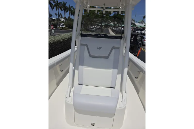 Slide: The Image of 2026 Mako 226 Center Console boat seat with sleek design and comfortable cushioning. - 8