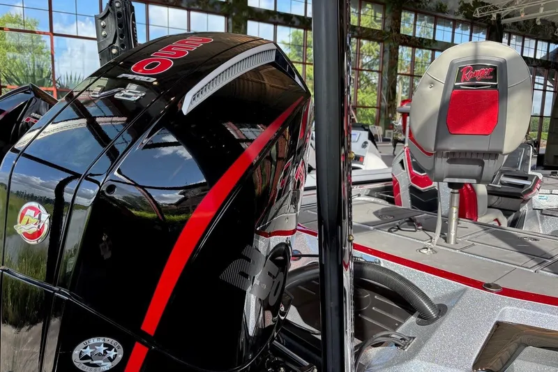 Slide: The Image of 2026 Ranger Z521R Cup-Equipped boat interior with sleek design and modern features. - 5