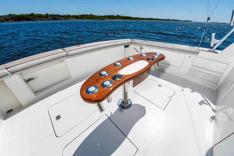 Slide: The Image of Ocean 48 SuperSport 2000 yacht with fishing station on open sea. - 10