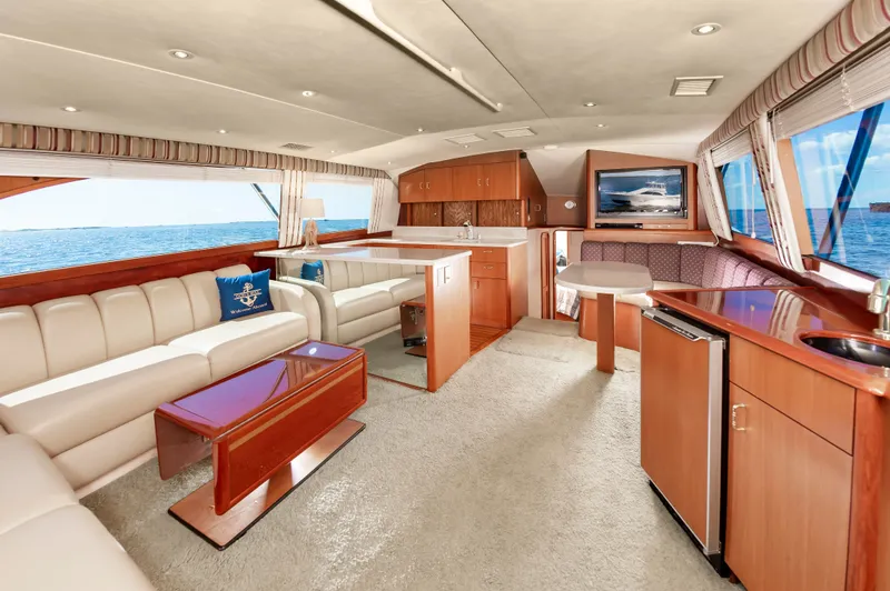 Slide: The Image of Luxurious interior of Ocean 48 SuperSport yacht, year 2000. - 22