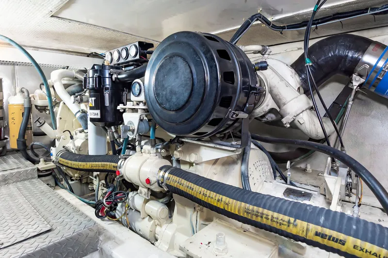 Slide: The Image of Engine room of Ocean 48 SuperSport yacht, year 2000. - 41
