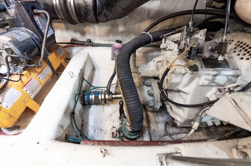 Slide: The Image of Engine room of Ocean 48 SuperSport yacht, year 2000. - 47
