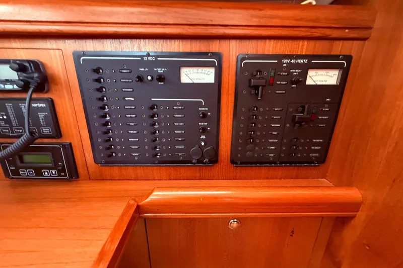 Slide: The Image of Electrical control panel on a 2005 Hunter 41 Deck Salon sailboat. - 37