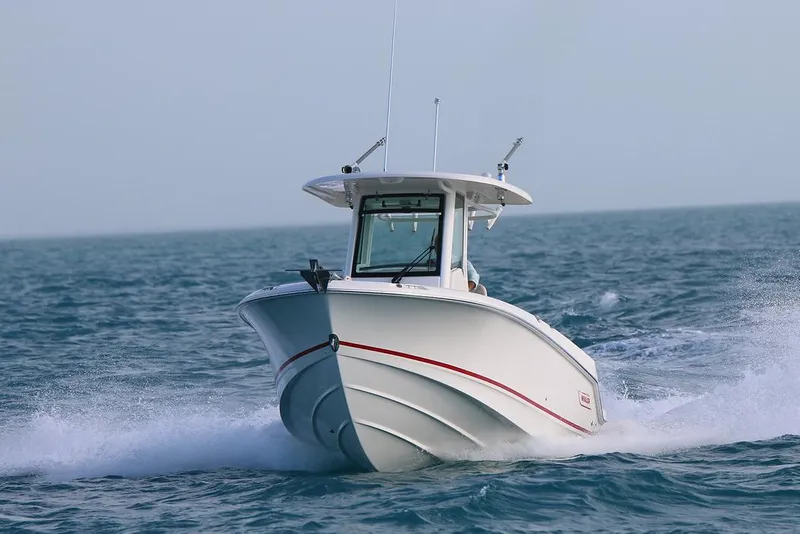 The Image of Manufacturer Provided Image: 2025 Boston Whaler 250 Outrage cruising on open water. - 1