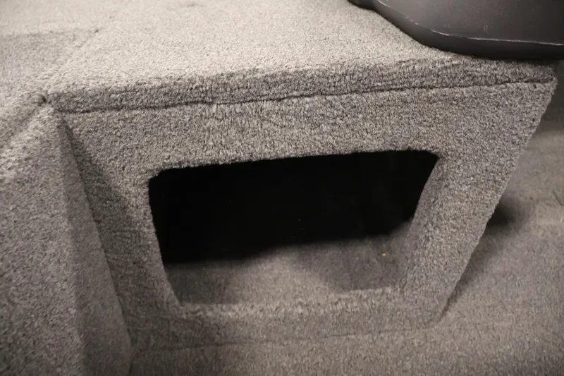 Slide: The Image of Carpeted storage compartment in 2024 Tracker Pro 170 boat interior. - 19