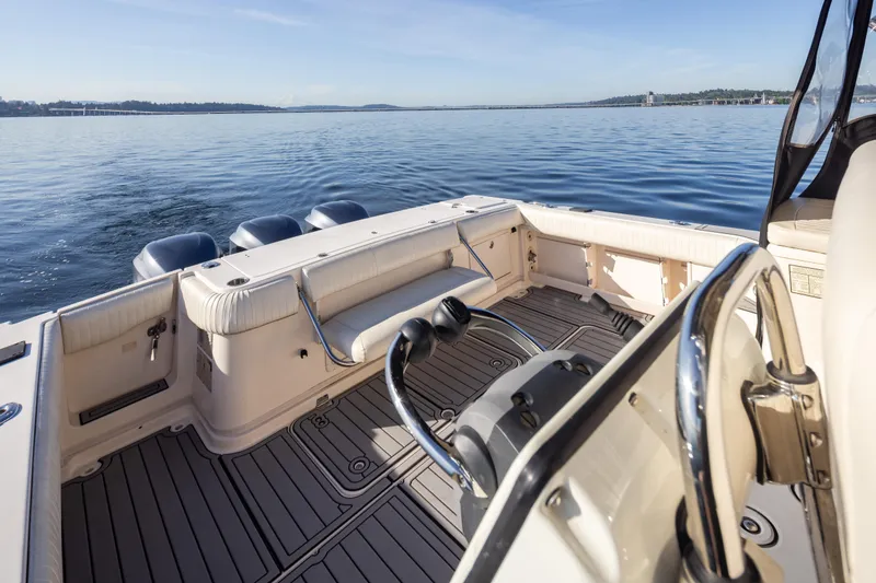 Slide: The Image of 2006 Grady-White Express 360 boat interior with scenic water view. - 35