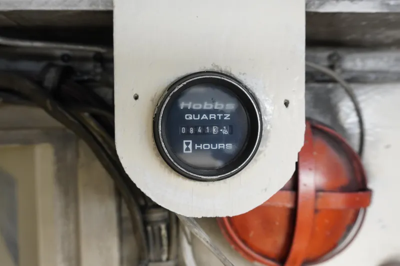 Slide: The Image of Hobbs quartz hour meter on 1978 Hatteras 53 Yacht Fisherman. - 93
