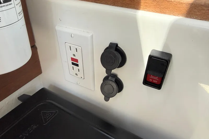 Slide: The Image of 2023 Rosborough 246 Halifax interior with electrical outlets and switches. - 64