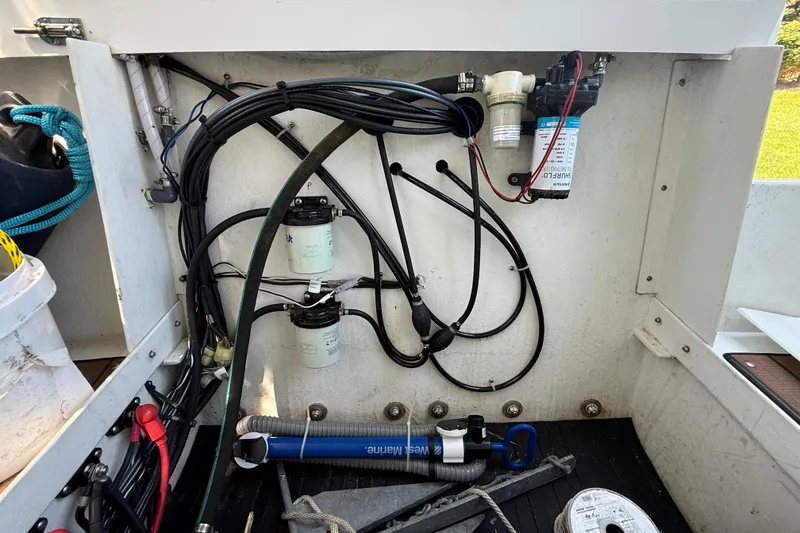 Slide: The Image of 2023 Rosborough 246 Halifax boat interior wiring and components setup. - 73