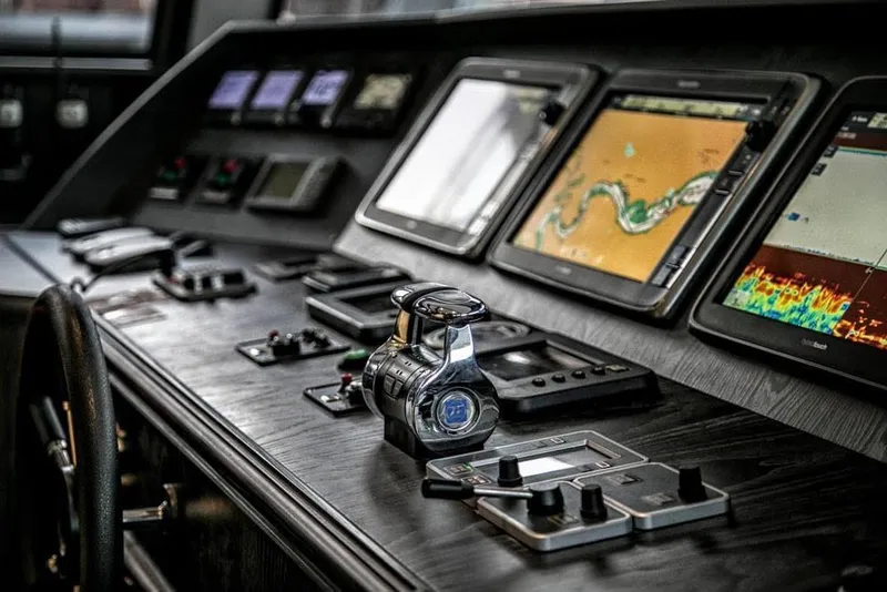 Slide: The Image of Control panel of 2014 Fifth Ocean Yachts 24m Displacement Explorer Yacht. - 85