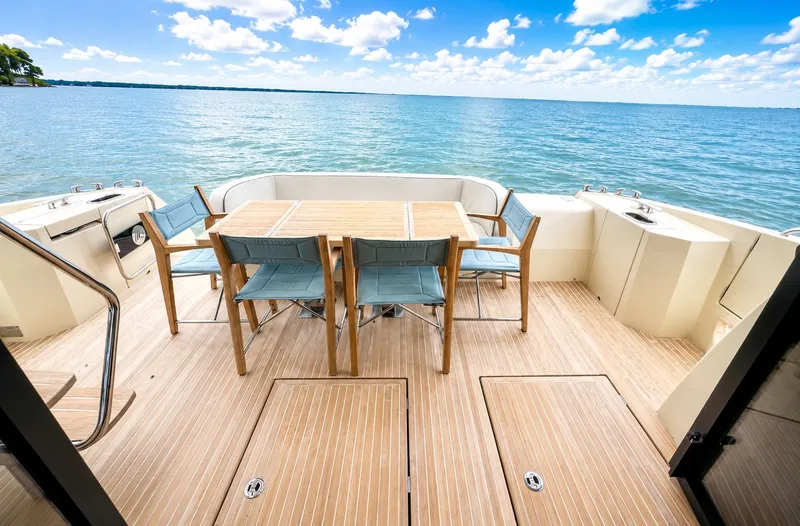 Slide: The Image of Monte Carlo MC6 yacht deck with ocean view, 2019 model. - 14
