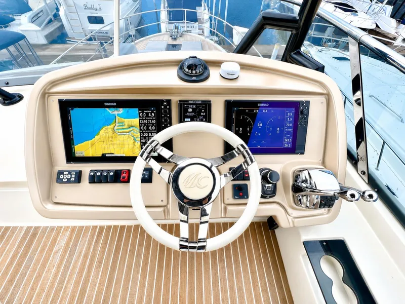 Slide: The Image of Cockpit of Monte Carlo MC6 yacht, 2019 model. - 26