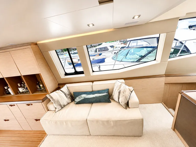 Slide: The Image of Luxurious interior of Monte Carlo MC6 yacht, 2019 model. - 40