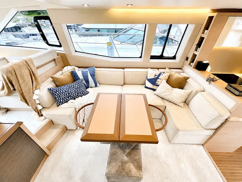 Slide: The Image of Luxurious interior of Monte Carlo MC6 yacht, 2019 model. - 41
