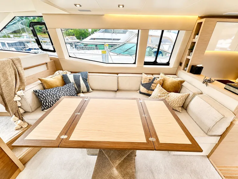 Slide: The Image of Luxurious interior of Monte Carlo MC6 yacht, 2019 model. - 43