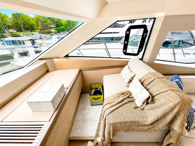 Slide: The Image of Luxurious interior of Monte Carlo MC6 yacht, 2019 model. - 45