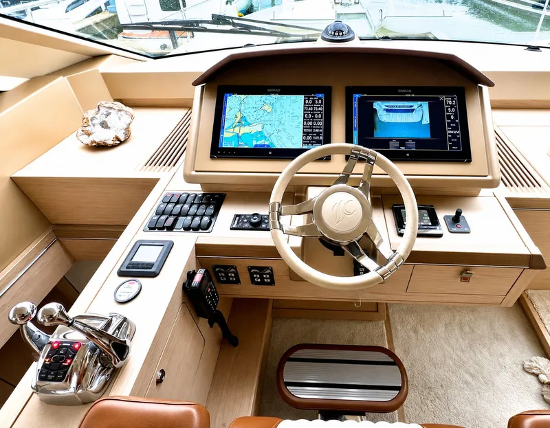 Slide: The Image of Monte Carlo MC6 2019 cockpit with navigation systems. - 47
