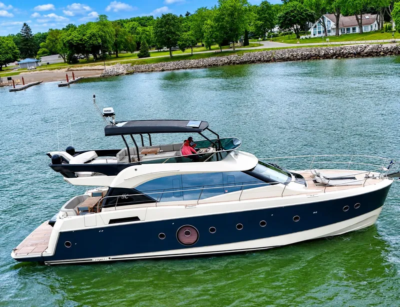 Slide: The Image of Monte Carlo MC6 Yacht 2019 on calm water. - 5