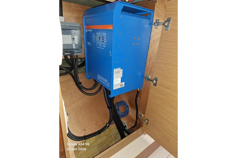 Slide: The Image of Generator in Excess 14 yacht engine room, model year 2026, with GenSet GSi 9.6K. - 33