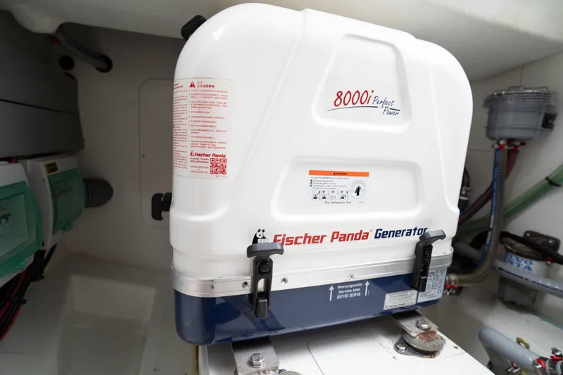 Slide: The Image of Fischer Panda generator in 2023 Beneteau Antares 11 boat engine room. - 42