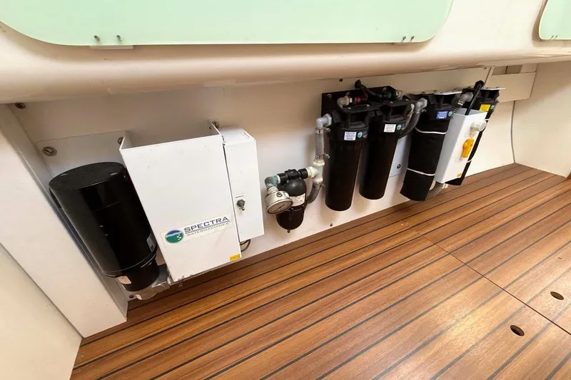 Slide: The Image of Water filtration system on 2004 Outremer Standard yacht, featuring Spectra components. - 17