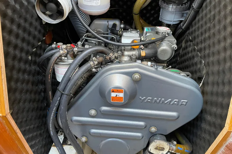 Slide: The Image of Engine compartment of 2008 Jeanneau Sun Odyssey 39i sailboat with Yanmar engine. - 15