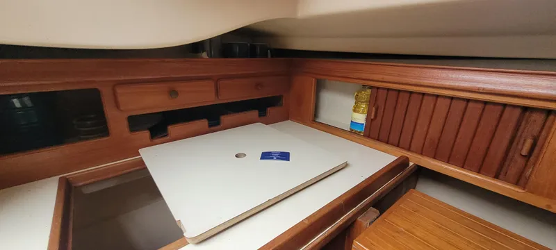 Slide: The Image of Interior of a 1987 Island Packet 31 yacht. - 12