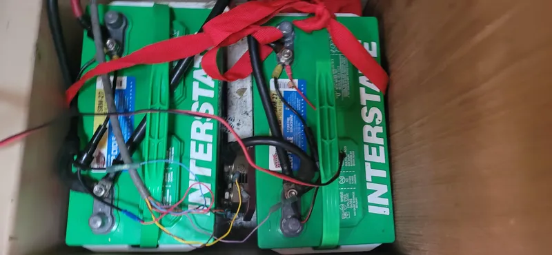 Slide: The Image of Interstate batteries in a 1987 Island Packet 31. - 28