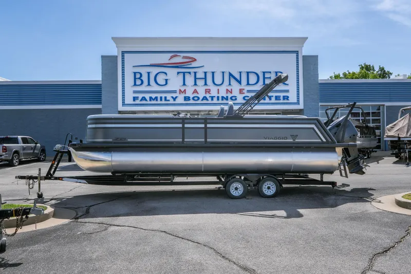 The Image of 2026 Viaggio Z24U pontoon boat at Big Thunder Marine dealership. - 1