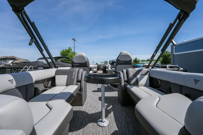 Slide: The Image of Luxurious interior of 2026 Viaggio Z24U boat with plush seating and modern design. - 5