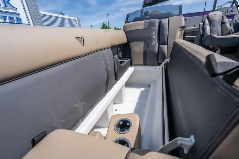 Slide: The Image of Luxurious interior of 2026 Viaggio Z24U boat with spacious seating and storage. - 7