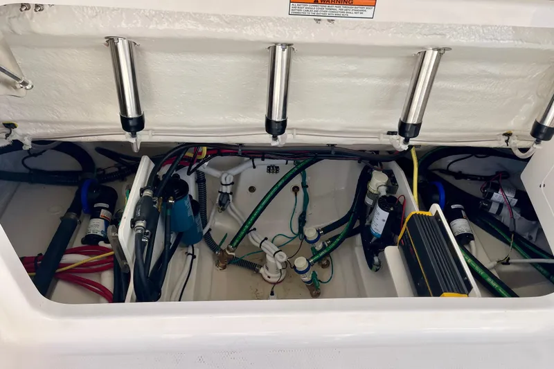 Slide: The Image of 2026 Robalo R270 Center Console boat wiring and plumbing system. - 18