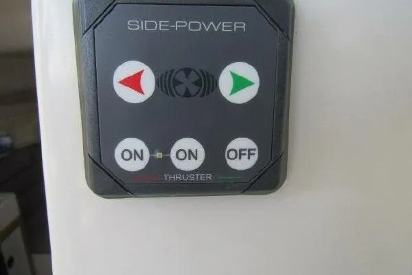 Slide: The Image of Side-Power thruster control panel on a 2000 Albin 28 Tournament Express boat. - 22
