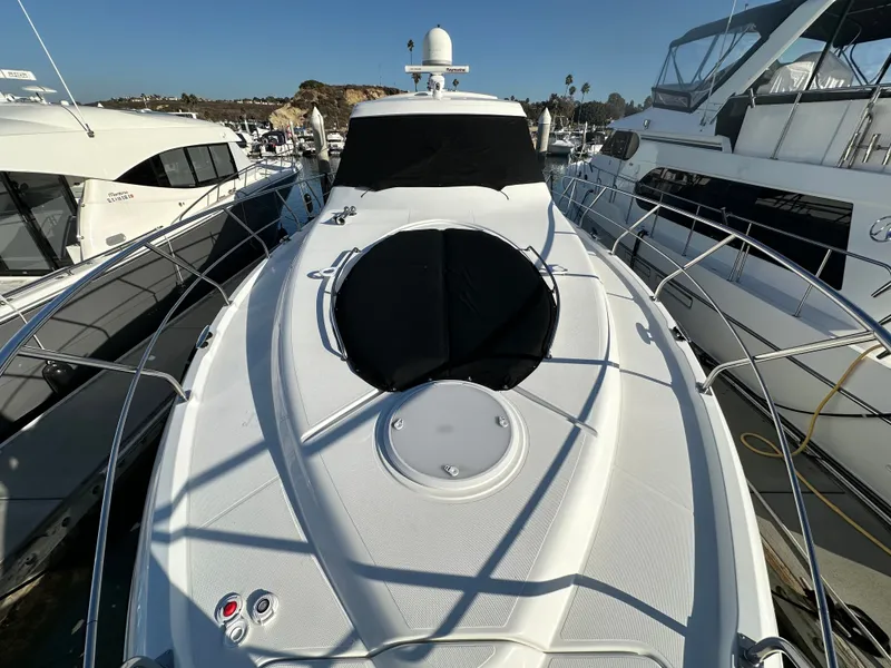 Slide: The Image of 2014 Cruisers Yachts 48 Cantius docked at marina. - 13