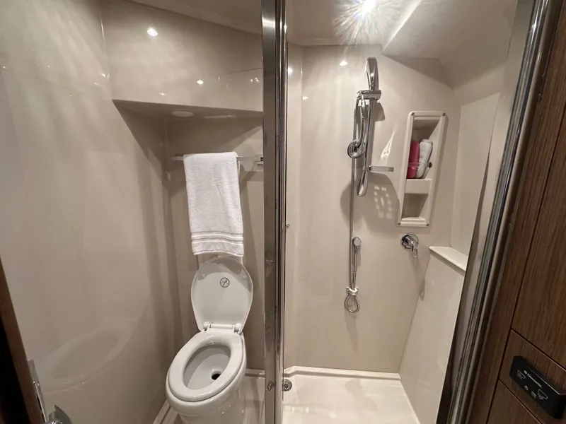 Slide: The Image of Cruisers Yachts 48 Cantius 2014 bathroom with shower and toilet. - 33
