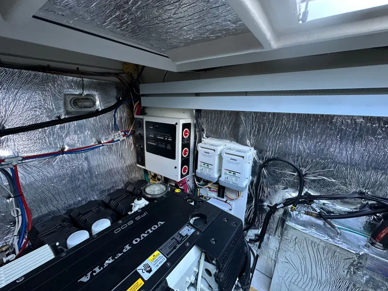 Slide: The Image of Engine room of 2014 Cruisers Yachts 48 Cantius with Volvo Penta engine. - 39