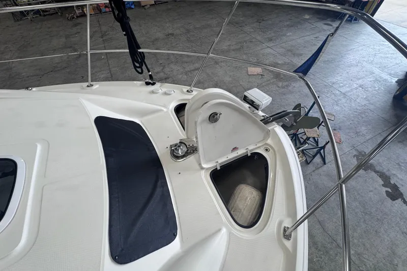 Slide: The Image of Batteries in the engine compartment of a 2004 Sea Ray 390 Motor Yacht. - 35