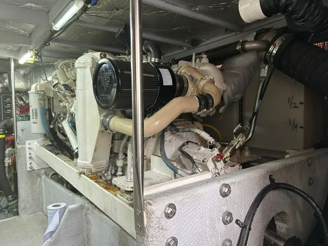 Slide: The Image of Engine room of a 2003 Silverton 42 Convertible. - 49