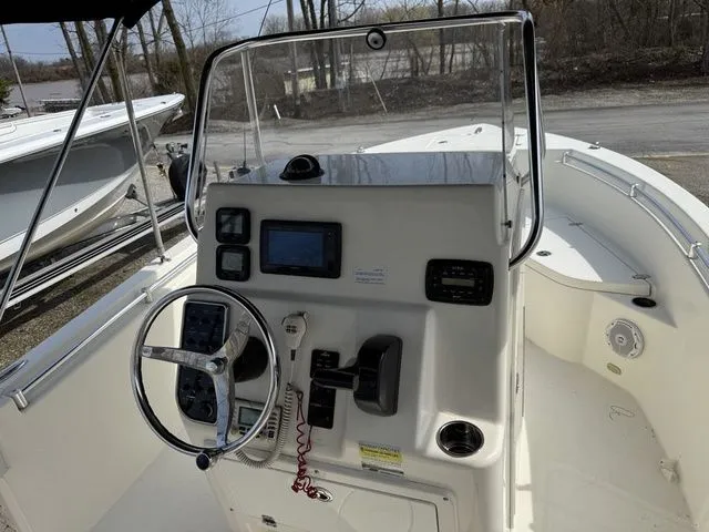 Slide: The Image of Cobia 2015 201 Center Console helm with electronics. - 15